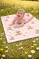 Preview: Babydecke 75x100 cm mit Schmetterling Teddy – Baumwolle & Minky Fleece, handgemacht, leicht & vielseitig
