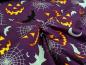 Preview: Baumwolle Popeline Halloween Spinnennetz Lila