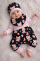 Preview: Baby Set Fuchs Mädchen – Pumphose, Mütze und Schal aus Baumwolle Gr. 50 -92
