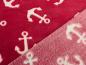 Preview: Jacquard Fleece Anker auf Rot