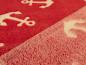 Preview: Jacquard Fleece Anker auf Rot
