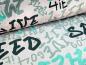 Preview: Cuddle Fleece Schrift Green