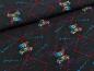 Preview: Eigenproduktion French Terry Techno Teddy Cuddle Me Wild Bunt / Schwarz