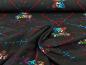 Preview: Eigenproduktion French Terry Techno Teddy Cuddle Me Wild Bunt / Schwarz