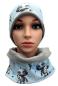 Preview: Beanie und Loop Set Mechanic Boy Hellblau Gr. XL ( 2 - 8 Jahre )