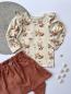 Preview: Eigenproduktion Baumwolljersey Sweet Baby Fuchs auf Hell Ocker