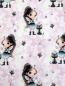 Preview: Eigenproduktion Baumwolljersey Panel Diamond Girl Cat auf Rosa / Flieder 75 x 165 cm