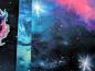 Preview: Eigenproduktion French Terry Panel Fantasy Unicorn in Galaxy auf Nachtblau 75 x 165 cm