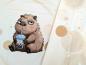 Preview: Eigenproduktion French Terry Bubble Tea Capybara 75 x 165 cm