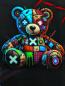 Preview: Eigenproduktion French Terry Panel Techno Teddy Cuddle Me Wild  75 x 165 cm