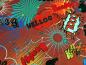 Preview: Softshell Digitaldruck Comic Baam Cool WoW Yess Bunt auf Dunkelrot