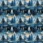 Preview: VB - Eigenproduktion Aquarell Winterwald Schnee Bäume auf Blau