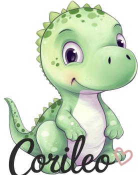 Preview: Bügelbild Baby Dino