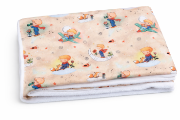 Babydecke 75x100 cm mit Entdecker Boy – Baumwolle & Minky Fleece, handgemacht, leicht & vielseitig - Kopie