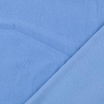 Fleece Stoff Uni Jeansblau