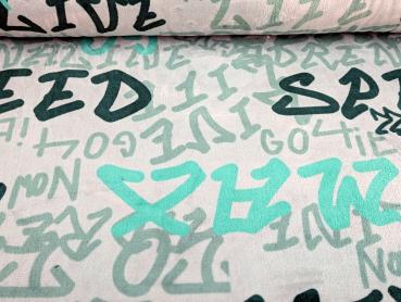 Cuddle Fleece Schrift Green