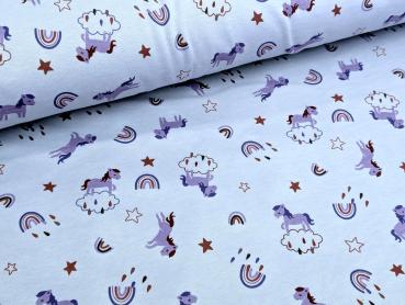 Happy Fleece Rainbow Unicorn Wolken Flieder