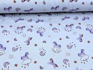 Happy Fleece Rainbow Unicorn Wolken Flieder