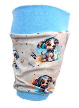 Preview: Kurze Pumphose Music Hunde – Leichte Sommerhose aus Baumwolljersey