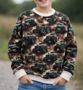 Kinder Pullover Traktor Handmade – Öko-Tex Standard 100 – 62/68–146/152