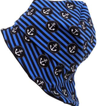 Preview: Sonnenhut Streifen Anker Blau Gr. S