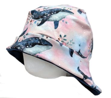 Preview: Sonnenmütze S–XL mit Wale Motiv