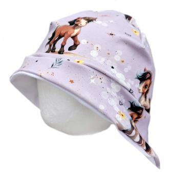 Preview: Sonnenmütze S–XL mit Kleines Pony Motiv