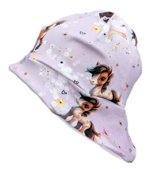 Preview: Sonnenmütze S–XL mit Kleines Pony Motiv