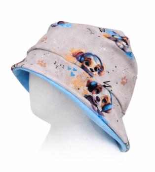 Preview: Sonnenmütze S–XL Music Hunde Motiv