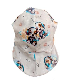 Preview: Sonnenmütze S–XL Music Hunde Motiv