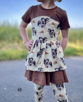 Preview: Eigenproduktion Baumwolljersey Pferdemädchen und ihr Pony