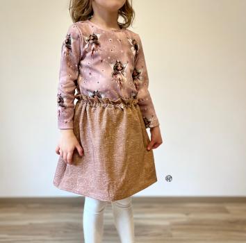 Preview: Eigenproduktion Rip Jersey Schmetterlingsfee auf Altrosa