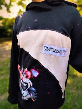 Eigenproduktion Baumwolljersey Panel Unikat Einhorn 75 x 180 cm