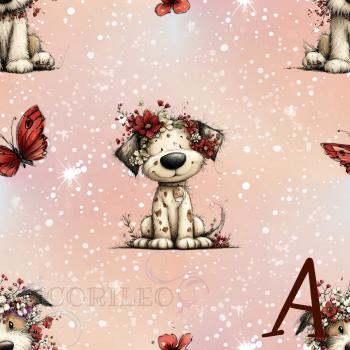 Preview: Digitales Stoffdesign Allover Dog
