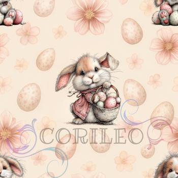 Digitales Stoffdesign Allover Ostern Hase