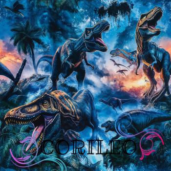 VB - Eigenproduktion Rex Dinos auf Blau