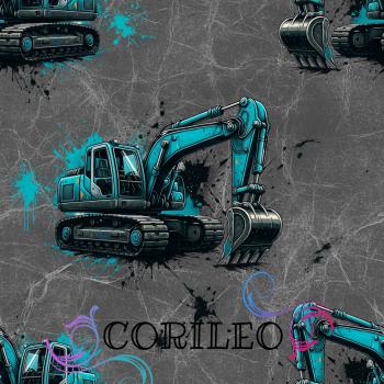 VB - Eigenproduktion Cooler Bagger auf Fahrt Türkis / Grau