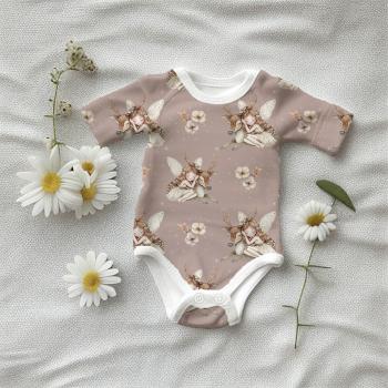 Preview: VB - BIO Eigenproduktion Träumende Fee beim mit Hirsch auf Dunkel Altrosa