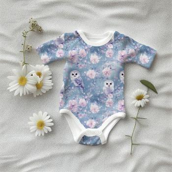 Preview: VB - BIO Eigenproduktion Schneeeulen auf Eisblumen Hellblau