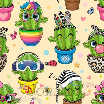 VB - Eigenproduktion Kaktus in Töpfen auf Vanille