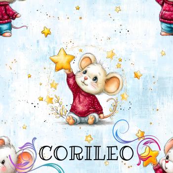 VB - Eigenproduktion Kleine Sternenmaus auf Hellblau