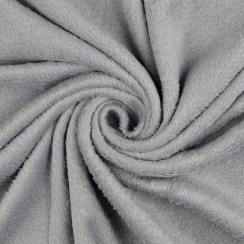 Fleece Stoff Uni Grau