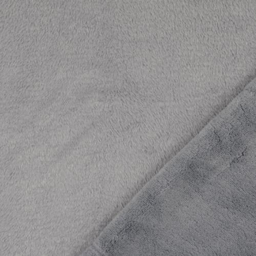 Fleece Stoff Uni Grau