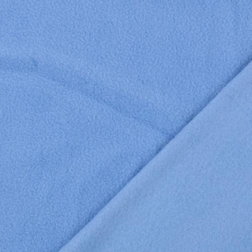 Fleece Stoff Uni Jeansblau