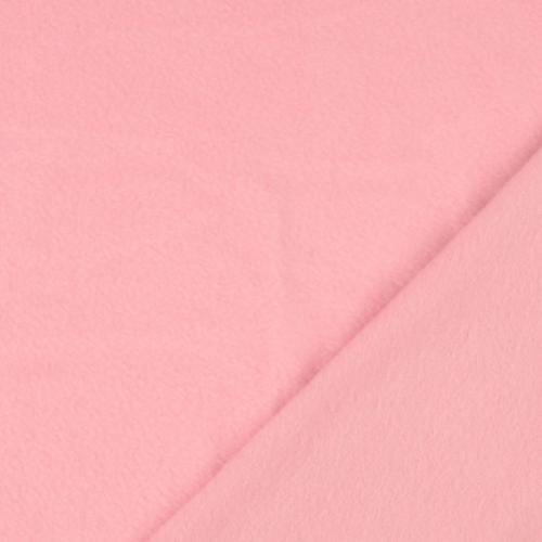 Fleece Stoff Uni Rosa