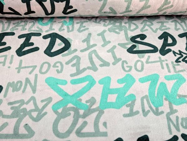 Cuddle Fleece Schrift Green