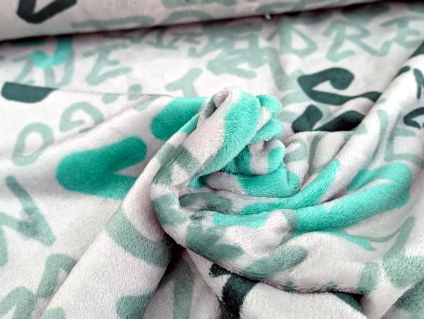 Cuddle Fleece Schrift Green