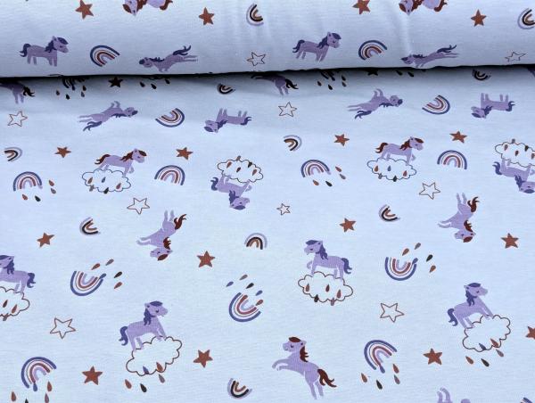 Happy Fleece Rainbow Unicorn Wolken Flieder