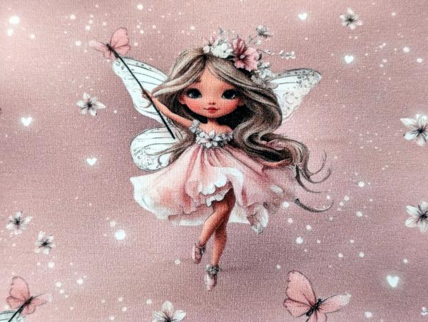 Eigenproduktion Rip Jersey Schmetterlingsfee auf Altrosa