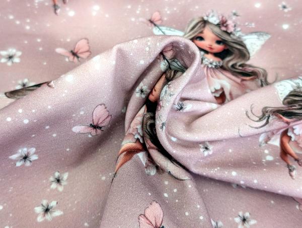 Eigenproduktion Rip Jersey Schmetterlingsfee auf Altrosa